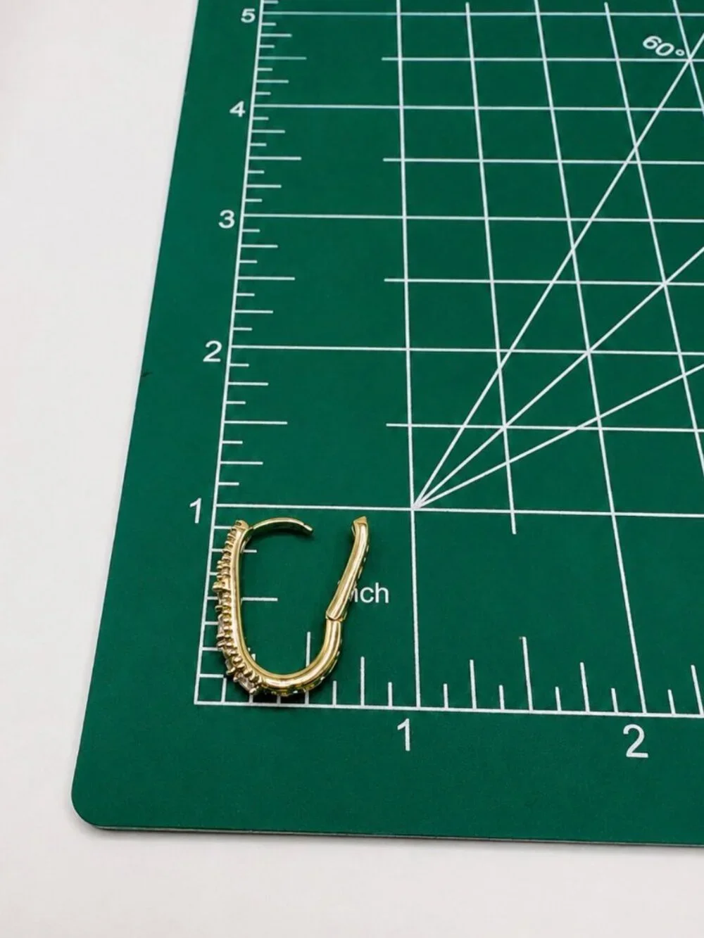 Pave Oval Huggie Hoop Earrings-14K Gold Plated -CZ Statement Earrings- Brand New